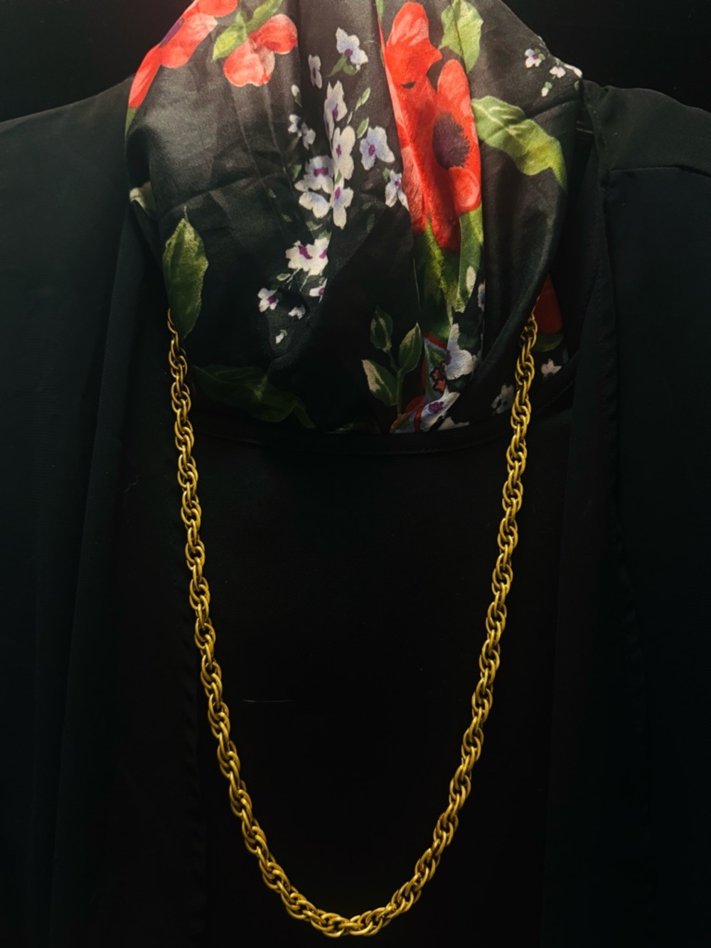 Vintage Roget Gold-Tone Rope Chain Necklace